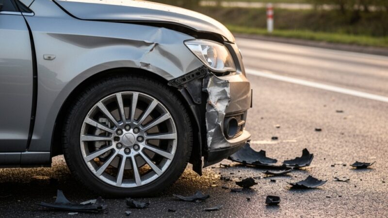Dachowanie BMW w Trzcińcu: 22-latek w ciężkim stanie po wypadku