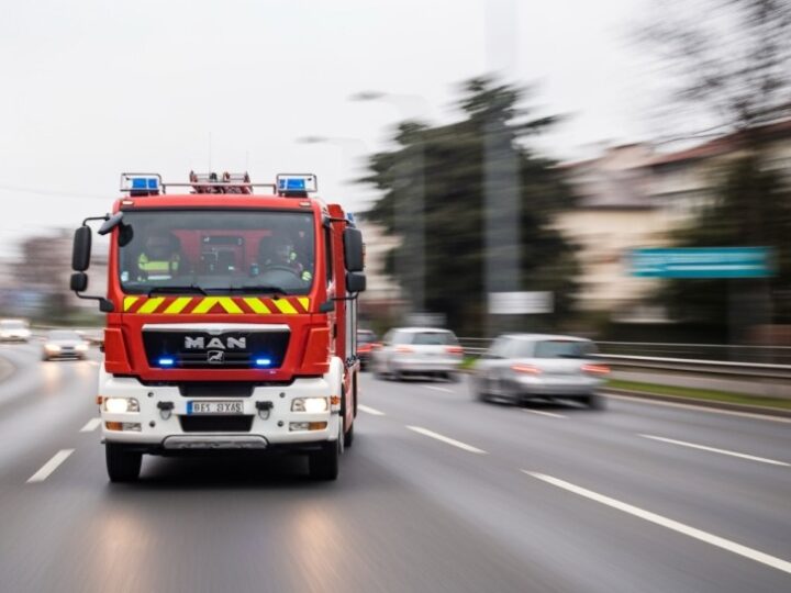 Pożar bazy transportowej w Ławkach: 80 strażaków w akcji ratunkowej