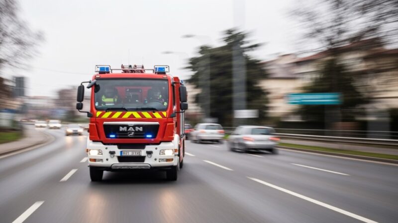 Pożar bazy transportowej w Ławkach: 80 strażaków w akcji ratunkowej