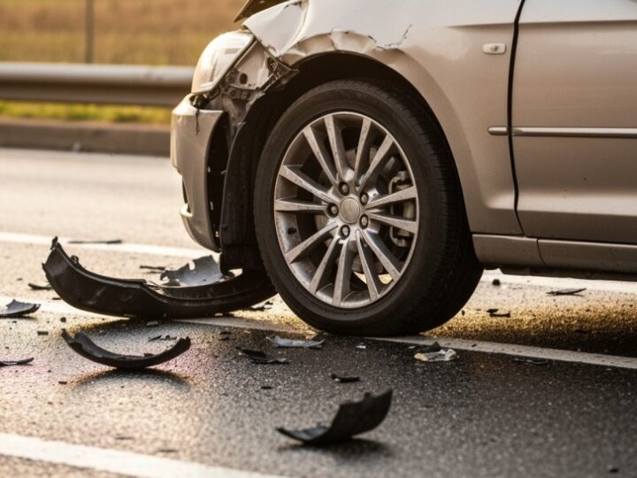 Wypadek na K63: Kierowca audi w szpitalu po zderzeniu z ciężarówką
