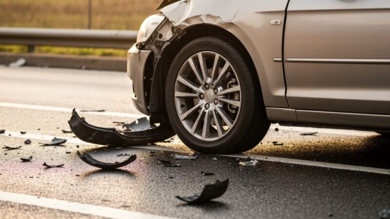 Wypadek na K63: Kierowca audi w szpitalu po zderzeniu z ciężarówką