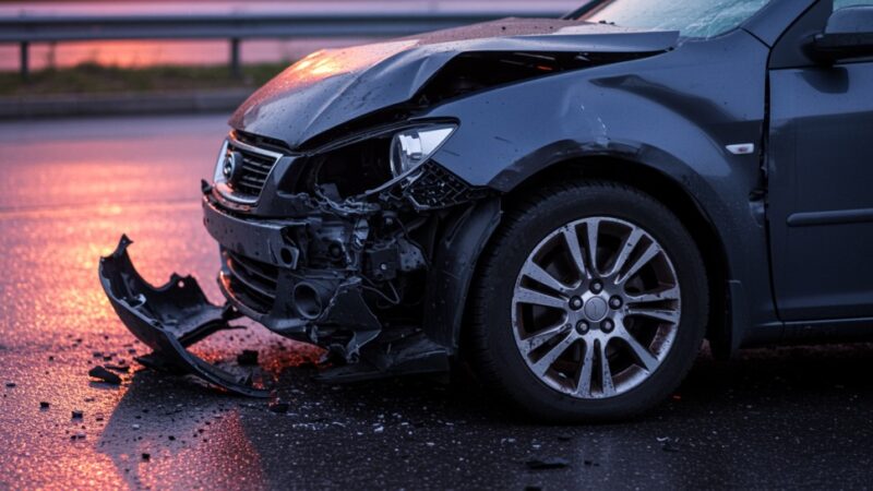 Wypadek na drodze wojewódzkiej nr 698 – trzy osoby ranne, trasa zablokowana